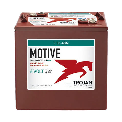 Trojan Motive T105-AGM 217Ah 6VDC Group GC2 Deep-Cycle AGM Battery