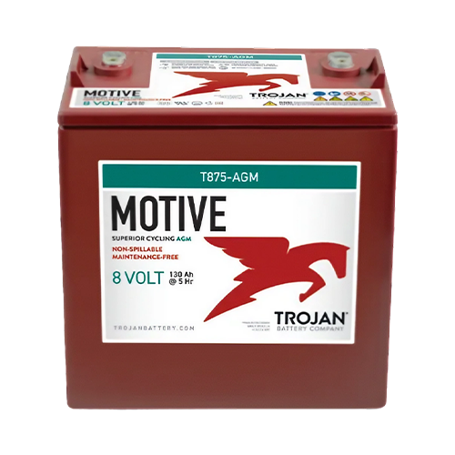 Trojan Motive T875-AGM 160Ah 8VDC Group GC8 Deep-Cycle AGM Battery