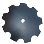 18" Notched Harrow Disc Blade with 1" Square Hole