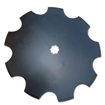 18" Notched Harrow Disc Blade with 1" Square Hole