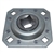 1" Square Sealed Bearing Complete Assembly Plated with Flanges