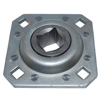 1" Square Sealed Bearing Complete Assembly Plated with Flanges