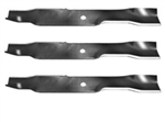 3 USA BLADES- REPLACES HUSTLER 797704 797712 - WAVY MULCHER BLADE- 54" CUTTERS