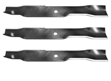 3 USA BLADES- REPLACES HUSTLER 797704 797712 - WAVY MULCHER BLADE- 54" CUTTERS