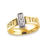 Diamond Expres™ Bridge Ring - 14K Two-Tone