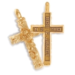 Sculpted Expres™ Cross - 14K Yellow or White