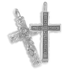 Sculpted Expres™ Cross - Platinum