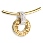 Diamond Expres™ Wheel Pendant - 18K Yellow & Platinum