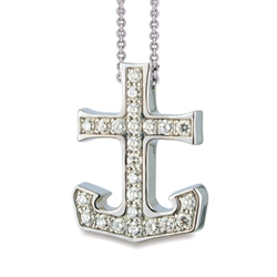 Diamond Anchor Pendant