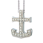 Diamond Anchor Pendant