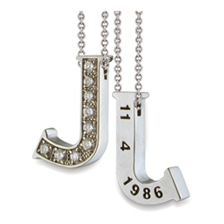 Hidden Treasures™ Diamond Birthday Initial (Category 2) - 14K White