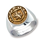 Man's Family Crest Ring - 14K Yellow & P&#363;rLuxium™