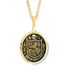 Family Crest Pendant - 14K Yellow or White