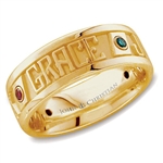 Wide Continuous Life™ Mother's Ring - 14K Yellow or White