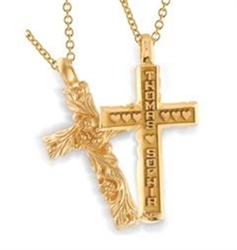 Sculpted Continuous Life™ Cross - 18K Yellow