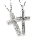 Sculpted Continuous Life™ Cross - Platinum