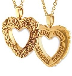 Floral Continuous Life™ Heart - 14K Yellow or White