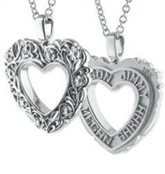 Floral Continuous Life™ Heart - Platinum