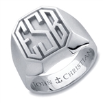 Man's Kent Monogram Ring -  P&#363;rLuxium™