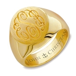 Man's Mayfair Monogram Ring - 18K Yellow