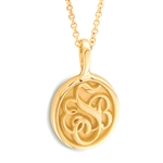 Monogram Pendant - 14K Yellow or White