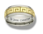 Wide Olympus Sculpted Band - 14K Yellow & Platinum