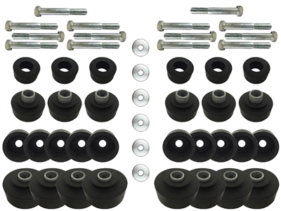 1965 - 1966 Full Size Chevy Convertible Body Mount Kit Hardware and Bushings