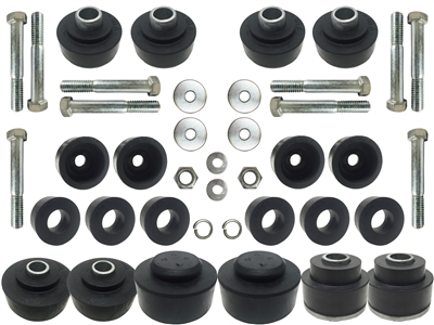 1969 - 1970 Full Size Chevy Sedan Body Mount Kit Rubber & Hardware