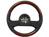 1984-89 C4 Corvette Leather/Mahogany Steering Wheel, OE# 9768988 / 17983971