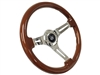VSW S6 Sport Wood Chrome Steering Wheel, ST3011