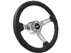 VSW S6 Sport Leather Steering Wheel Chrome Kit, Classic Ford Oval