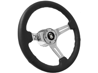 VSW S6 Leather Steering Wheel Castle Chrome Kit