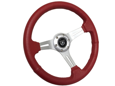 S6 , Sport , red , leather , Steering Wheel , brushed Center , Auto Pro USA , Volante , GM , MOPAR , FORD , Corvette , Mustang , Charger , Challenger , Camaro , El camino , Impala , bel air , nova , chevy II , oldsmobile , firebird , bronco , vw ,