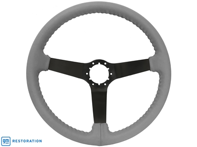 S6 Step Series Grey Steering Wheel with a Black Center