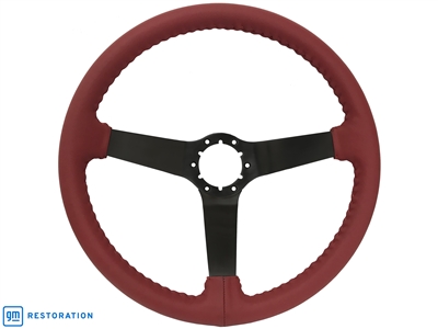 S6 Step Series Red Steering Wheel with a Black Center