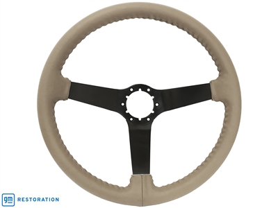 S6 Step Series Tan Steering Wheel with a Black Center