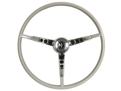 1965-1966 Ford Mustang White Steering Wheel Kit