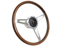 VSW S9 Classic Deluxe Wood Steering Wheel Ford Mustang Kit, Running Pony