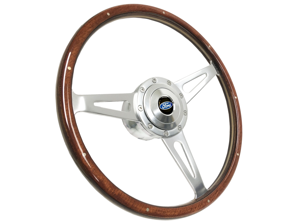 S9 Classic Deluxe Wood Steering Wheel Premium Ford Kit ST3053-STE1-21