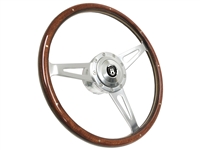 VSW S9 Classic Deluxe Wood Steering Wheel Premium Castle Kit