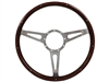 S9 Classic Wood Espresso Stained Riveted Steering Wheel