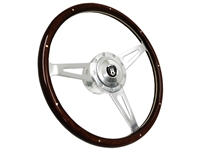 VSW S9 Classic Espresso Wood Steering Wheel Premium Castle Kit