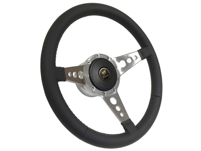 S9 Premium Leather Steering Wheel Kit, Ford Bronco Emblem