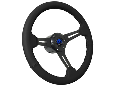 S6 Sport Leather Steering Wheel Black Kit