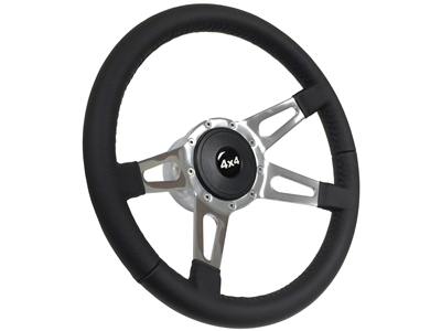 VSW S9 Premium Leather Steering Wheel Kit, 4x4 Emblem, ST3070-17