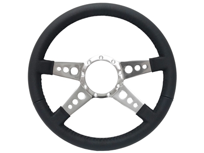 S9 Premium Leather 4-Spoke Center with Holes, ST3071