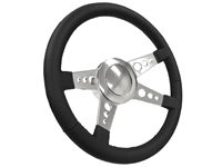 S9 Premium Leather Steering Wheel Covert 4 Spoke-Holes Kit