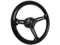 VSW S6 Sport Black Ash Wood Steering Wheel Ford Mustang Running Pony Kit