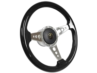 S9 Premium Wood Black Ash Steering Wheel Bronco Kit, ST3075-49