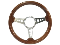 S9 Walnut Wood, 3 Spoke Center with Holes